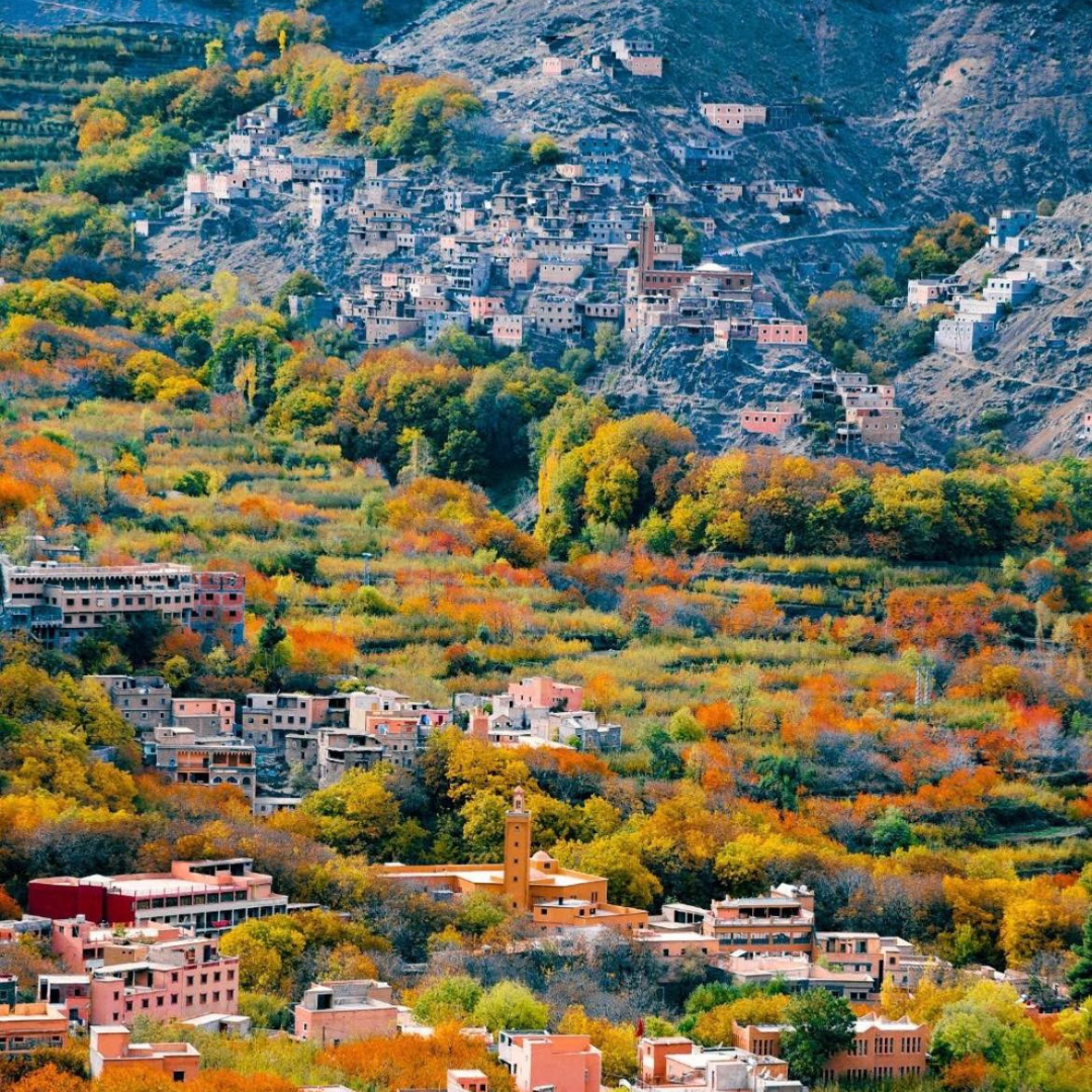 Ourika Valley hiking trail - Mountain paths in Atlas Mountains
