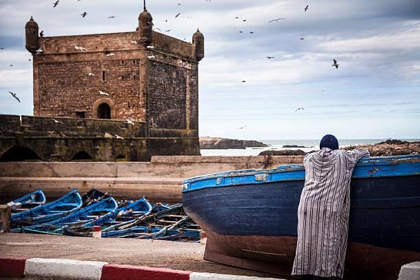 Essaouira streets - White and blue architecture